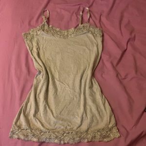 tight cream tank top, size L, super comfortable